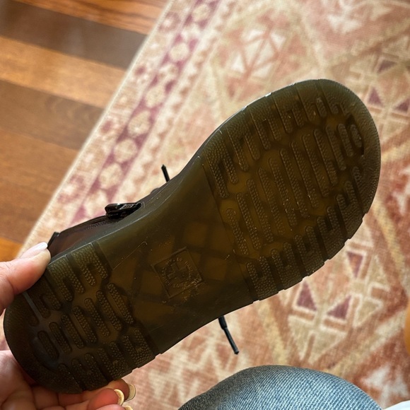 Dr. Martens Black Leather Boots with Yellow Stitching - Picture 6 of 8